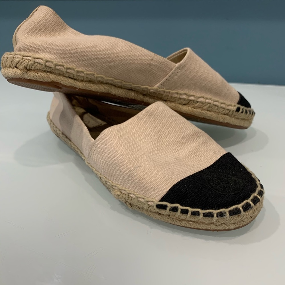Tory Burch Canvas Captoe Espadrilles Size 6.5